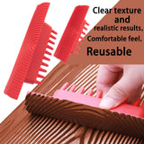 DIQQHI 4-Piece Premium Wood Grain Tool Kit | Natural Faux Wood Paint Brushes & Coatings | Ideal for DIY Wall, Furniture Decor & Rustic Home Styles | Exceptional Ease of Use DIQQHI