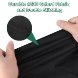 Iptienda Papasan Chair Cover, 40inch Waterproof Egg Chair Cover with Zipper for Wicker Oversized Papasan Chair/Bowl Chair, Black-40"W x 40"D x 36"H Iptienda