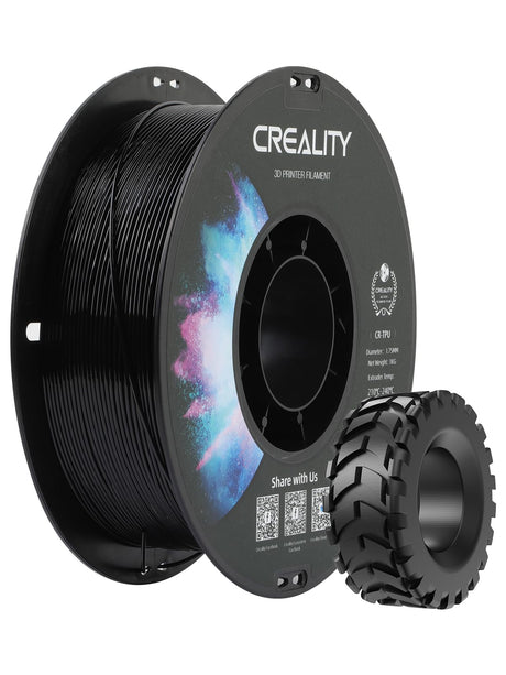 Creality TPU Filament 1.75, 95A 3D Printing Filament, High Hardness & Resilience, Soft Adhesive Material, Elastic, 1kg(2.2lbs) Flexible Filament 1.75mm, for 3D Printer (Black) Creality
