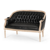 Christopher Knight Home Faye Tufted Upholstered Loveseat - Midnight Black/Gray Christopher Knight Home