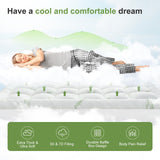 SurChic Queen Size Mattress Topper Viscose Derived from Bamboo, Soft Thick Pillow Top Mattress Pad Cover for Back Pain, Cooling Mattress Protector with 8-21 Inch Deep Pocket, White SurChic