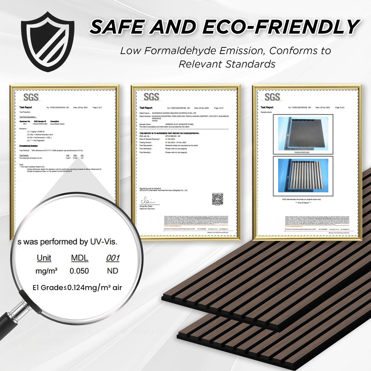 Smartstandard 4 Pack 106" x 12.6" Wood Slat Wall Panels, Soundproof Wooden Wall Panels, Acoustic Wood Panels for Wall, 3D Fluted Wood Panels for Interior Wall Decor, Dark Walnut SMARTSTANDARD