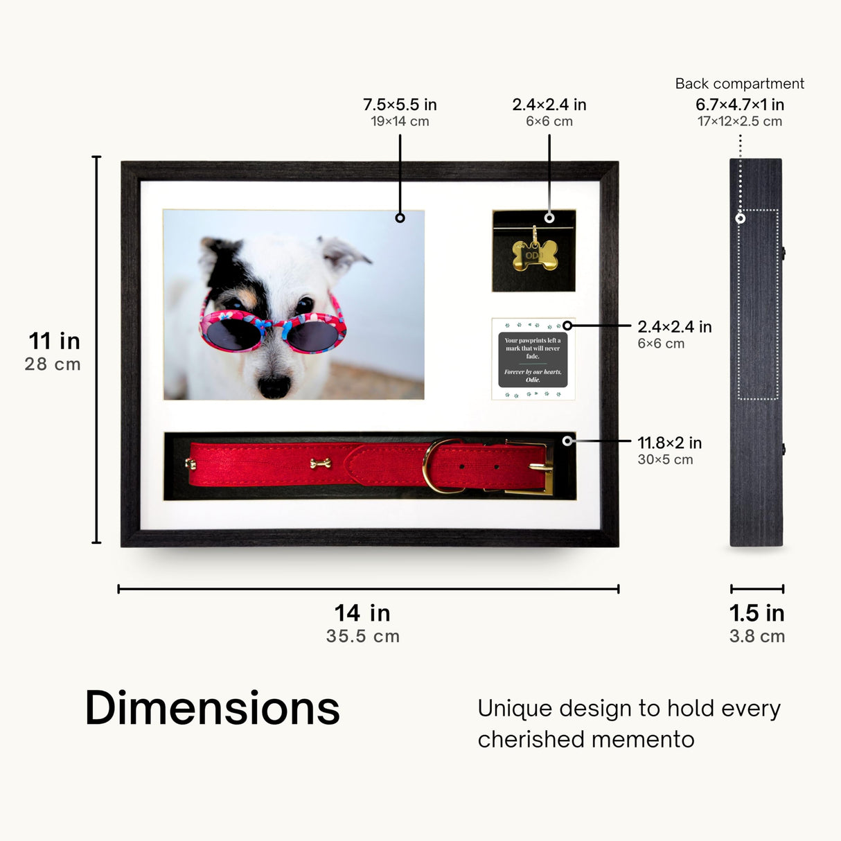 Havenae Pet Memorial Gifts for Dogs - Pet Memorial Shadow Box, Dog Loss Sympathy Gift, Pet Memorial Picture Frame, Pet Loss Gifts, Dog Bereavement Gifts Havenae