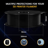 EndlessFilament PLA Filament Black 250g(0.55lbs) 3D Printer Filament - 1.75mm 3D Printing Filament - Fits Most FDM 3D Printers - Durable 1.75 mm Filamanet with Dimensional Accuracy +/- 0.02 mm ENDLESS FILAMENT