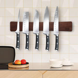 HOSHANHO Magnetic Knife Strips, Magnetic Knife Holder for Wall 16 Inch, Acacia Wood Knife Magnetic Strip Use as Knife Bar, Knife Holder for Kitchen Utensil Organizer HOSHANHO