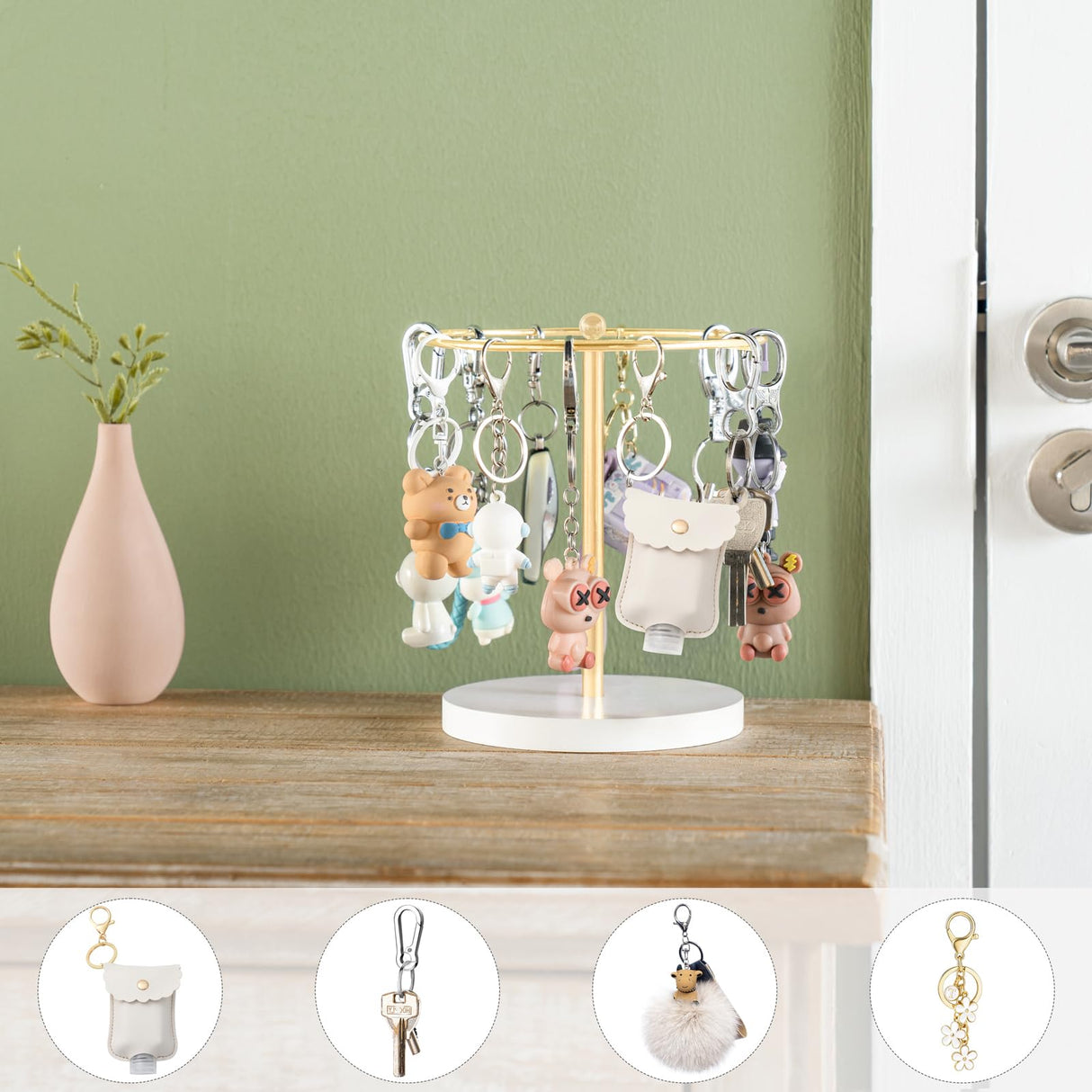 Mkono Sunglasses Organizer Glasses Holder Stand Sunglass Storage Display Eyeglasses Rack for up to 12 Pairs of Eyewear Glasses for Table Dresser Desk Countertop Bedroom, Set of 1, Gold Mkono