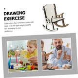 EXCEART 5pcs Office Practice White Embryo DIY Chair Craft Sublimation Craft Sublimation Slate Blanks Table Top Decor Picture Frames Sublimation Decoration Commemorate Table Card Wooden EXCEART