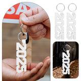 LUOZZY 30 PCS 2025 Sublimation Keychain Blanks for DIY Crafts Heat Transfer Sublimation 2025 Keychain Customized Key Ring for 2025 New Year Graduation LUOZZY