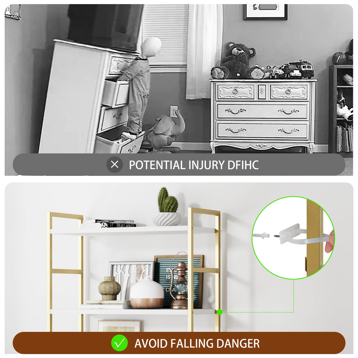 Shintenchi 5-Tier Industrial Gold Bookshelf – Modern Multi-Functional Bookcase for Home & Office Shintenchi