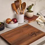 Personalized Cutting Board for Kitchen, Couple, Men, Women, Parent Gift, Custom Names Wood Chopping Board or Sign, Walnuts, Beautiful Wedding, Bridal Shower, House Warming, Engagement, Registry Gifts 7th Hill