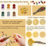 YICMY Feather Pen Pheasant Quill Pen and Ink Set,Caligraphy Kits for Beginners, Feather Pen and Ink Set With Leather Journal Notebook,Wax Seal Kit,7 Wax Seal Stamp Heads,Calligraphy Pens for Gift YICMY