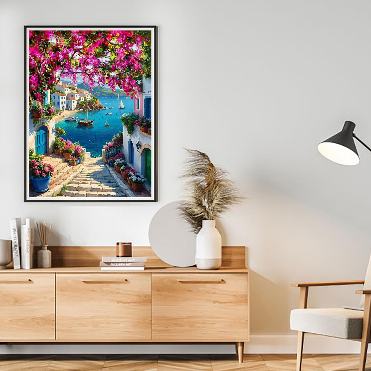 MBNTJHT DIY Scenery Diamond Art Kits for Adults Beginners,5D Full Round Drill Landscape Diamond Painting Kits for Adults,Flowers and Sea Gem Painting Art Crafts for Home Decor Gifts 12X16 Inch. MBNTJHT