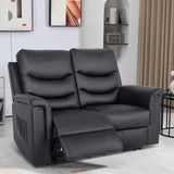 RIHEREFY RV Loveseat Recliner, Double Recliner with Adjustable Footrest/Cup Holder/Side Pocket, RV Wall Hugger Reclining Loveseat, 2-Seater Reclining Sofa Couch for Living Room & Home Theater RIHEREFY