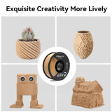 Creality Wood PLA Filament, 3D Printing PLA Filament 1.75mm, Dimensional Accuracy +/- 0.03mm, Warp-Free and Clog-Free, 1KG Spool (2.2 lbs), Fit for 99% 3D Printers Creality