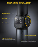 Fanttik Fold S1 APEX 3.7V Cordless Screwdriver, Electric Screwdriver, Screen Interaction, Pivot Handle, High/Low RPM Options, Max 7N.m, 1/4''Hex, Ideas DIY Tool - Deluxe Edition Fanttik