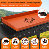 36 Inch Griddle Cover Silicone Protective Mat for Blackstone, Upgrade All-round Edge Silicone Grill Mat Griddle Protector Blackstone Accessories Protect from Dust & Rust MFTEK