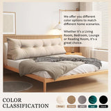 Triangular Wedge Headboard Pillow Bed Rest Backrest, Large Bolster Cushion Removable with Side Pockets Positioning Support for Reading Sitting Daybed Sofa Bunkbed, Brown 100cm (Brown-100cm) LOGICFEVER