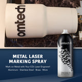 OMTech Laser Marking Spray, Metal Laser Marking Fluid for CO2 Laser Engravers, 13oz Aerosol High Contrast Black Spray for Laser Engraving Metal, Laser Ink Agent for Aluminum Stainless Steel Brass More OMTech