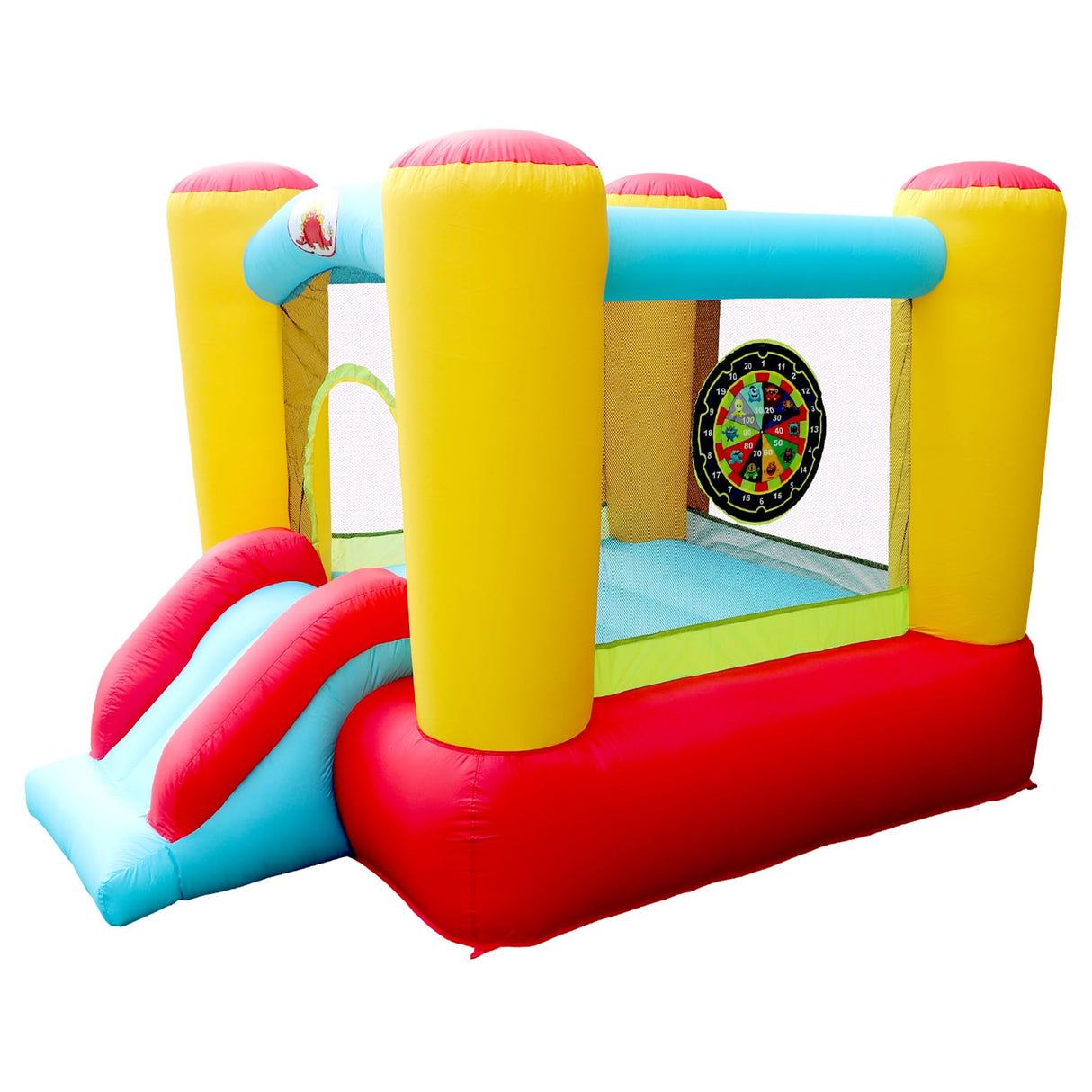 WELLFUNTIME Inflatable Bounce House Slide, Kids Jumping Castle with Blower, 100x77x63 Inch Bouncy Castle WELLFUNTIME