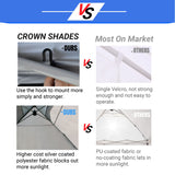 CROWN SHADES SunWall Silver Coated for 12x12 Pop up Canopy Tent, 1 Pack Sidewall Only with Silver Coating (1 Pack, Black) CROWN SHADES
