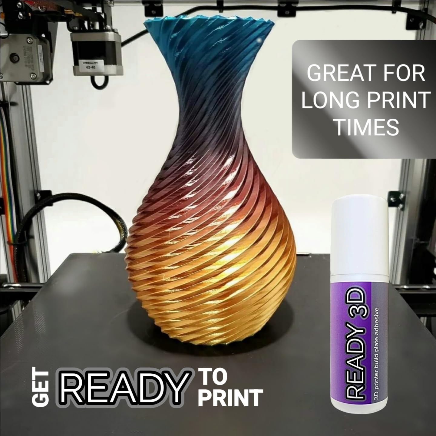 Ready 3D Printer Build Plate Adhesive and Build Plate Cleaner - Excellent Hold, Easy Release, Non-Toxic and Odorless - WoodArtSupply