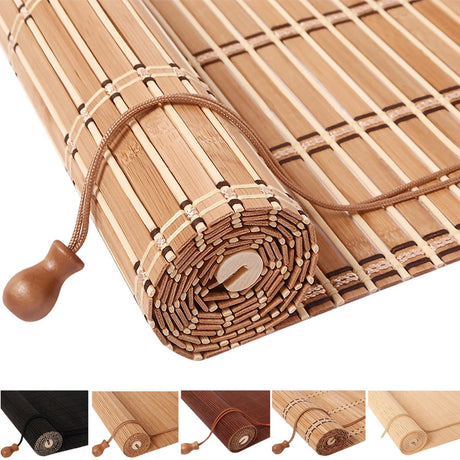 Custom Size Anti-UV Bamboo Blinds with Lifter for Indoor/Outdoor Privacy WTMLEVB