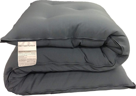 D&D Futon Furniture Traditional Japanese Floor Futon Mattresses, Foldable Cushion Mats, Yoga, Meditaion Single Size 3" Thick X 27" Wide X 80" Long (Gray) D&D Futon Furniture