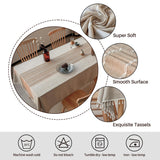 Deep Dream Tablecloths, Waterproof Table Cloth, Linens Wrinkle Free Anti-Fading, Rustic Table Cover Decoration for Kitchen Dinning Christmas (Rectangle/Oblong, 55''x70'',4-6 Seats, Light Coffee) Deep Dream