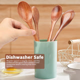 AERZIP 9 Inch Wooden Spoons for Eating Mixing Stirring Soda Jam Honey, Extra Long Handle Wood Soup Spoons for Serving Home Kitchen Cooking Table Spoon (2 PCS) aerzip