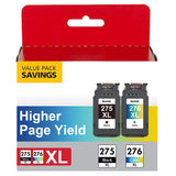 PG-275 XL/CL-276 XL Value Pack Replacement for Cannon Ink 275 276 for Canon 275 and 276 Ink Cartridges Compatible to PIXMA TR4720 TS3522 TR4700 TS3722 TS3500 TS3520 TS3720 TR4722 (2 Pack) TECKKIN