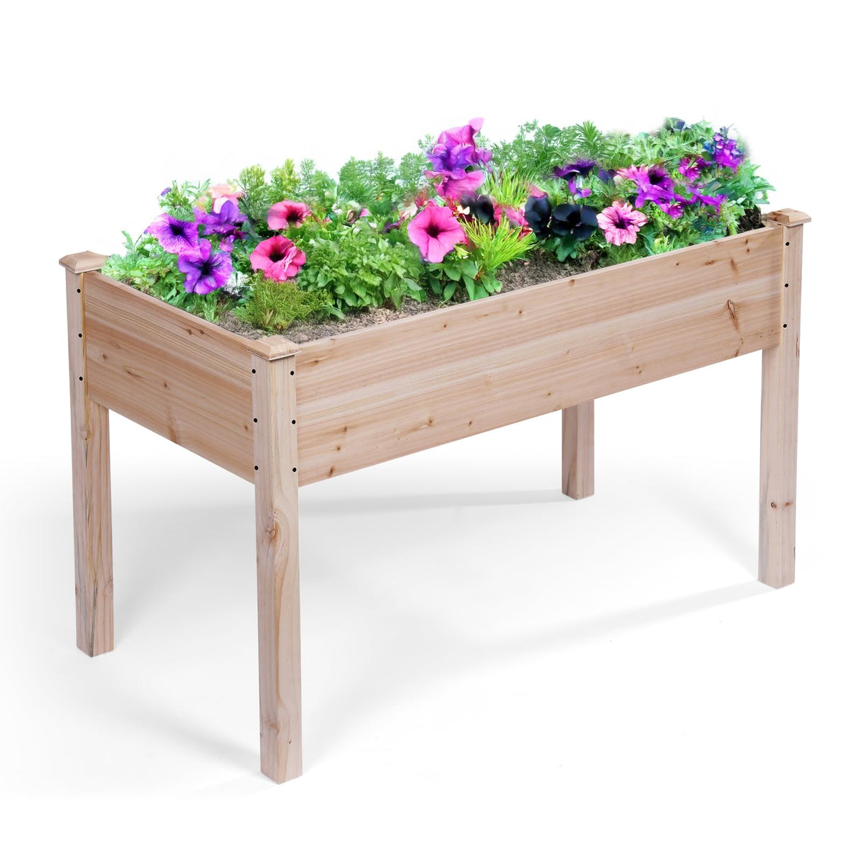 Backyard Expressions Wooden Raised Garden Bed | 48" x 24" x 30" Elevated Planter Box with Included Bed Liner | Outdoor Vegetable, Flower, and Herb Gardening BACKYARD EXPRESSIONS PATIO · HOME · GARDEN