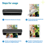 13 inch 4-Roller Laminator Machine, 3-10 Mil 60-Second Warm-up A3 Commercial Laminating Machine with 50 Sheets, LOTHANEK Heavy Duty Thermal Machine for Home, School Office Teacher Use LOTHANEK