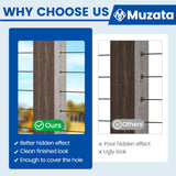 Muzata 100 Pack 1/8" Black Cable Railing Protector Sleeves T316 Stainless Steel Protective Sleeves Deck Cable Railing Hardware Kit for Wood Posts CR13 Muzata