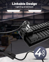 AGranTOP 2 Pack Linkable LED Shop Light - 100W 15000LM Aluminum Plug in Garage Light w/ 9.84ft Power Cord and On/Off Switch, 6500K Shop Lights for Garage, Workshop, Warehouse AGranTOP