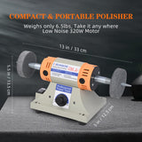 4" Jewelry Polisher & Adjustable Variable Speed Grinder Machine - With 6 Cloth Wheels & 2 Abrasive Wheels, Safety Glasses & Compound for Jewelry, Metal, Wood, Jade, Plastic Polishing & Dental Work CIRONBOW