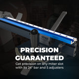 Kreg KMS7102 Table Saw Precision Miter Gauge System - Factory Calibrated - With Miter Gauge Fence & Bar - Miter Gauge for Table Saw KREG