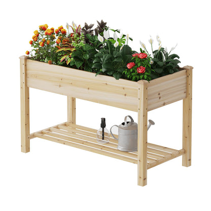 PULIJIAJU Wooden Raised Garden Bed ，Planter Box with Legs, Wooden Planter-Grow Herbs and Vegetables – Naturally Rot-Resistant - Unmatched Strength Lasts Years (HCH-M)