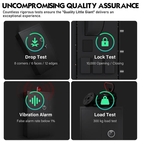 Luzfuego 30-40 Gun Safe, 54" Biometric Gun Safe for Rifles and Shotguns, Large Gun Cabinet for Rifles and Pistols with LCD Keypad & Adjustbale Shelves, Unassembled Rifle Safe for Home Luzfuego