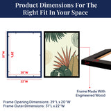 PictureFrameFactoryOutlet 20x29 Puzzle Frame - Showcase Your Artwork and Puzzles with Elegance and Security - 1.25" Black MDF Frame, Hanging Hardware, and Protective Plexi Glass Included PictureFrameFactoryOutlet