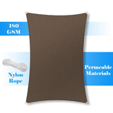 AwnPro Square Shade Sail 18' x 18' Canopy to Block Sunlight for Outdoor Patio Garden Patio Deck Pergola (Brown) AwnPro