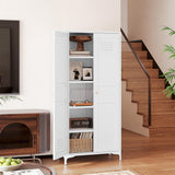 Letaya White Storage Cabinet with Feets-Metal Home Kitchen Pantry Cabinets with Doors and Adjustable Shelves,Organization Locker for Cupboard/Bedroom/Dining/Living/Bathroom/Office/Garage Room (White) Letaya