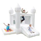 POYOUNGHU White Bounce House, House with Blower, Inflatable Bouncer, Children's Toy, Sewn Extra Thick Material for Durability POYOUNGHU