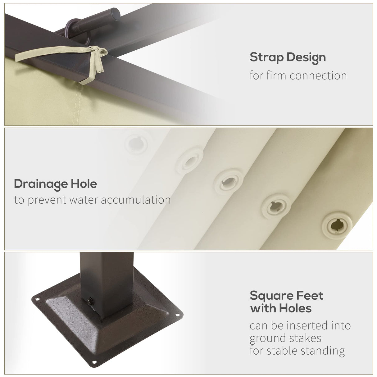 Outsunny 11.5' x 11.5' Retractable Pergola Canopy, Outdoor UV Protection & Sun Shade, Steel Frame for Garden, Grill, Patio, Backyard, Beige Outsunny