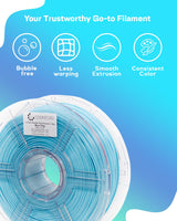 Cookiecad PLA Filament 1.75mm 1kg Marble Pastel 3D Printer Filament - Blue Chip PLA Cookiecad