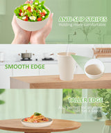 HIERYQHE 24pcs Wheat Straw Dinnerware Sets, Unbreakable Reusable Dinnerware Set for Outdoor/Kitchen, Outdoor Camping Cups Plates and Bowls Sets, Dishwasher Safe Wheat Straw Dinnerware Set for 8 HIERYQHE