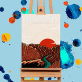 6 Pack Paint by Numbers Kit for Adults Beginners - 10x14 Inch National Park Adult Paint by Number Kits on Canvas, DIY Acrylic Oil Number Painting Kits for Adults, Perfect for Gift Home Decor Offito