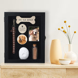 Colingmill Pet Memorial Shadow Box for Dog Cat with Wood Frame Small Bottle Pin Pet Print Kit Wood Frame Urn Ashes Display Case for Loss Dog Remembrance Memory Keepsake(Black,8 x 10 Inch) Colingmill