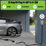 25 Feet 30 Amp 4 Prong 10 Gauge NEMA 14-30P to 14-30R 125V/250V Dryer/EV Extension Cord,Suit for Level 2 EV Charging Such as Tesla Model S7