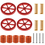 AITIAO Ender 3 Springs Upgrade Kit 4pcs Red Aluminum Hand Twist Leveling Nut+ 5pcs Heatbed Silicone Leveling Column Mounts+4pcs 20mm Springs and Screws for Ender 3/3 Pro/3v2 3D Printer AITIAO