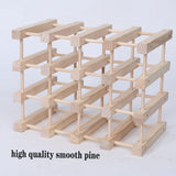 FDHUIJIA Wine Rack Small countertop Cabinet Stackable Storage Wooden freestanding Floor Wine Holder (20 Bottles) FDHUIJIA